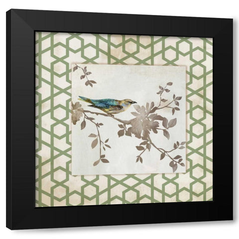 Audubon Tile II - Mini Black Modern Wood Framed Art Print by Jensen, Asia