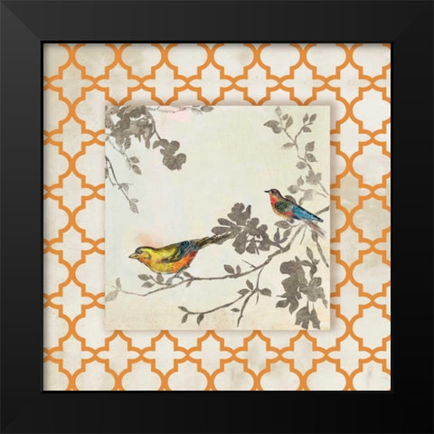 Audubon Tile IV - Mini Black Modern Wood Framed Art Print by Jensen, Asia