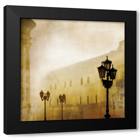 Fog Town I Black Modern Wood Framed Art Print with Double Matting by McMasters, James