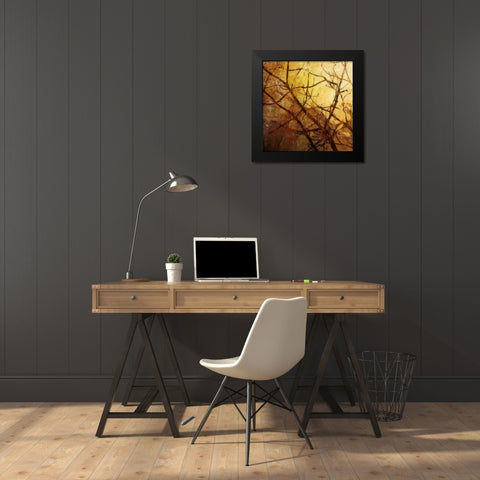 Ombre Branches I Black Modern Wood Framed Art Print by McMasters, James