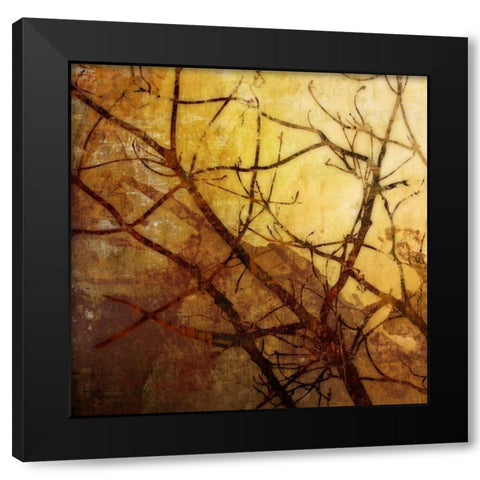 Ombre Branches I Black Modern Wood Framed Art Print by McMasters, James
