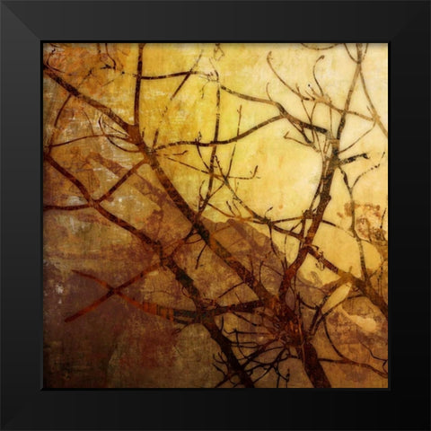 Ombre Branches I Black Modern Wood Framed Art Print by McMasters, James