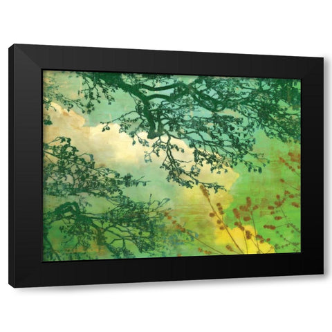 Branches and Clouds Black Modern Wood Framed Art Print with Double Matting by McMasters, James
