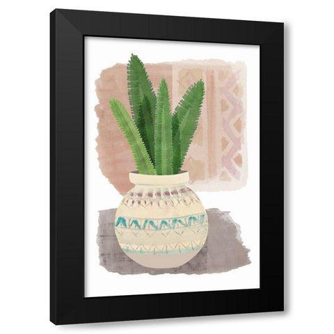 Florero Viejo I Black Modern Wood Framed Art Print with Double Matting by Kouta, Flora