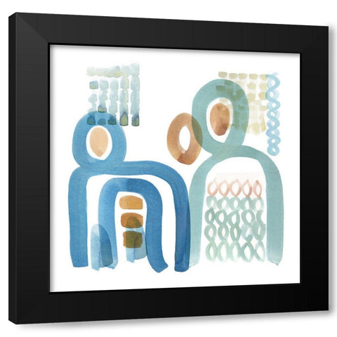 Togetherness I Black Modern Wood Framed Art Print by Kouta, Flora