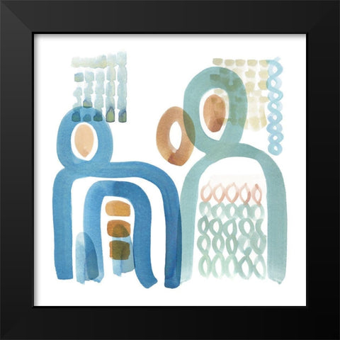 Togetherness I Black Modern Wood Framed Art Print by Kouta, Flora