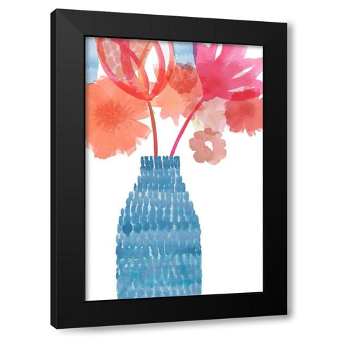 Uplifted II Black Modern Wood Framed Art Print with Double Matting by Kouta, Flora
