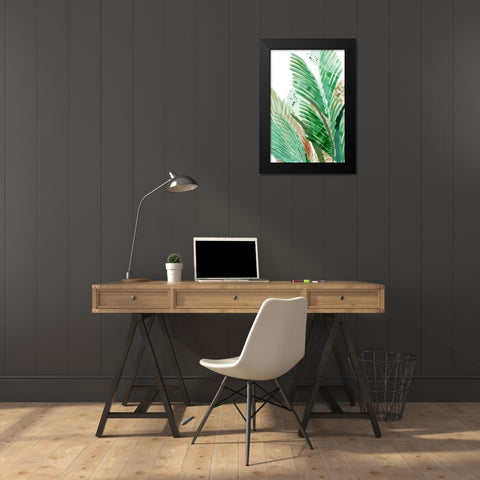 Lush Palm I Black Modern Wood Framed Art Print by Kouta, Flora