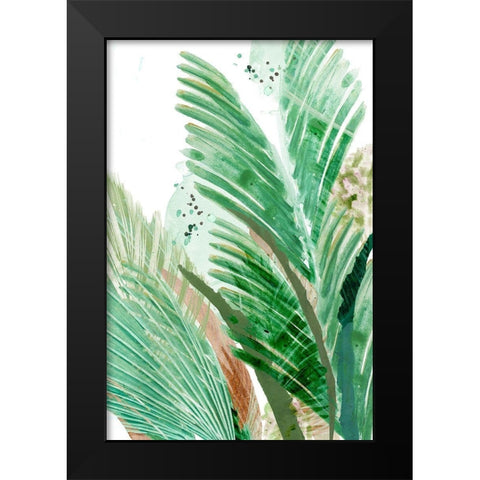 Lush Palm I Black Modern Wood Framed Art Print by Kouta, Flora