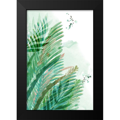 Lush Palm II  Black Modern Wood Framed Art Print by Kouta, Flora