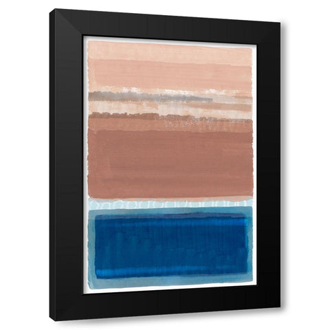 On the Blue Horizon I Black Modern Wood Framed Art Print with Double Matting by Kouta, Flora