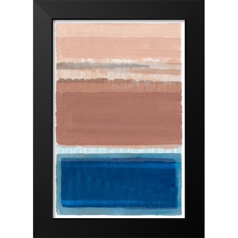 On the Blue Horizon I Black Modern Wood Framed Art Print by Kouta, Flora