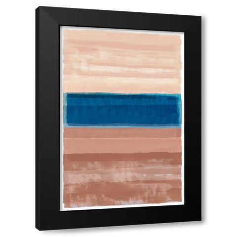 On the Blue Horizon II Black Modern Wood Framed Art Print with Double Matting by Kouta, Flora