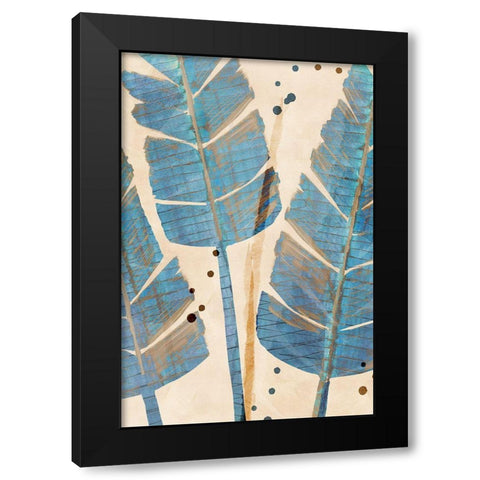 Limewash Palm II Black Modern Wood Framed Art Print with Double Matting by Douta, Flora