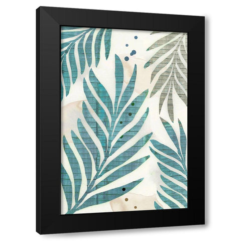 Limewash Palm III Black Modern Wood Framed Art Print with Double Matting by Kouta, Flora