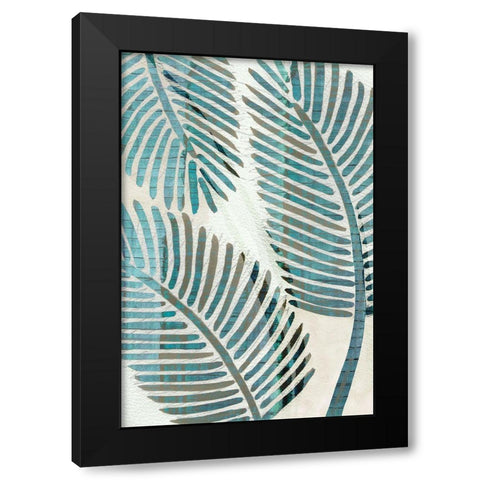 Limewash Palm IV Black Modern Wood Framed Art Print by Kouta, Flora