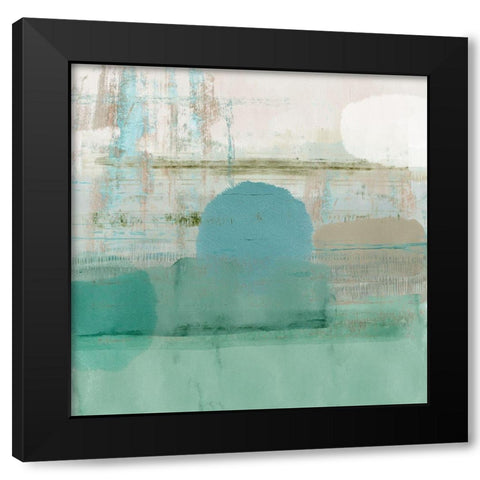 Jade Light I Black Modern Wood Framed Art Print with Double Matting by Douta, Flora