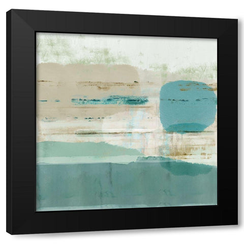 Jade Light II Black Modern Wood Framed Art Print with Double Matting by Douta, Flora