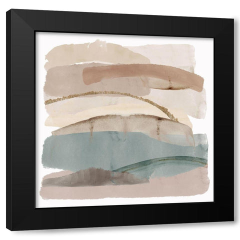 Seasalter Cliffs II Black Modern Wood Framed Art Print with Double Matting by Kouta, Flora