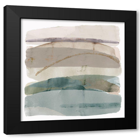 Seasalter Cliffs III Black Modern Wood Framed Art Print with Double Matting by Kouta, Flora
