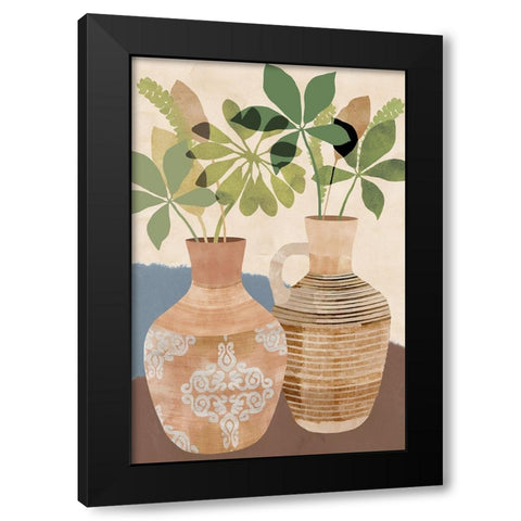 Boho Still Life II Black Modern Wood Framed Art Print with Double Matting by Kouta, Flora