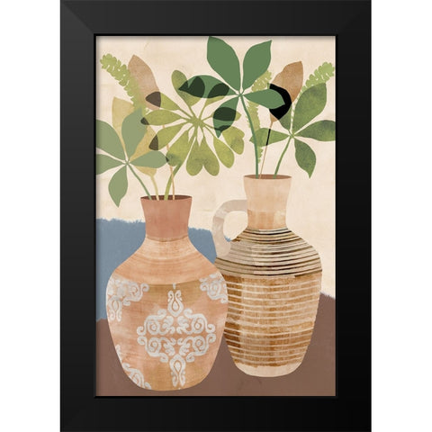 Boho Still Life II Black Modern Wood Framed Art Print by Kouta, Flora