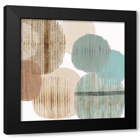 Teal Harmony III  Black Modern Wood Framed Art Print by Kouta, Flora