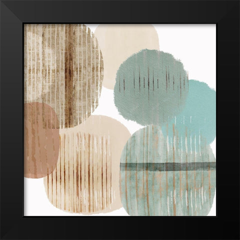 Teal Harmony III  Black Modern Wood Framed Art Print by Kouta, Flora