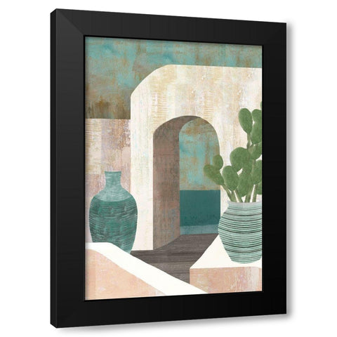 Sunbaked Archway I Black Modern Wood Framed Art Print with Double Matting by Kouta, Flora