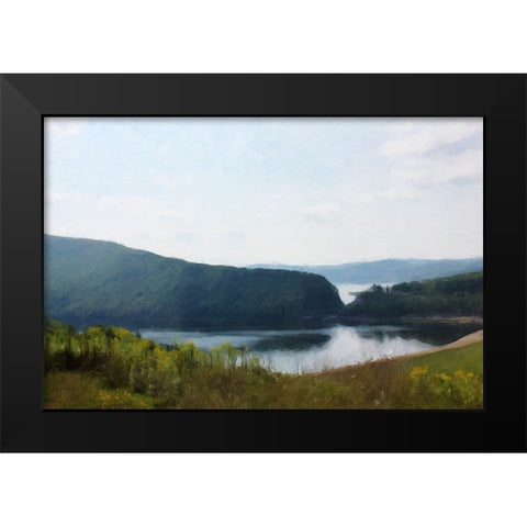 Misty Morning Black Modern Wood Framed Art Print by Curinga, Kim