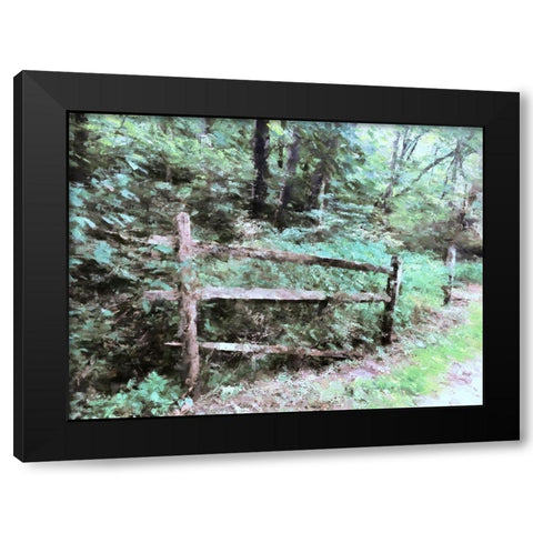 Abandoned Fence Black Modern Wood Framed Art Print by Curinga, Kim