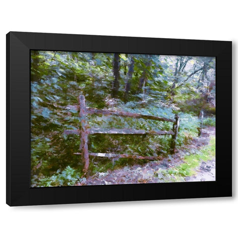 Abandoned Fence Black Modern Wood Framed Art Print with Double Matting by Curinga, Kim