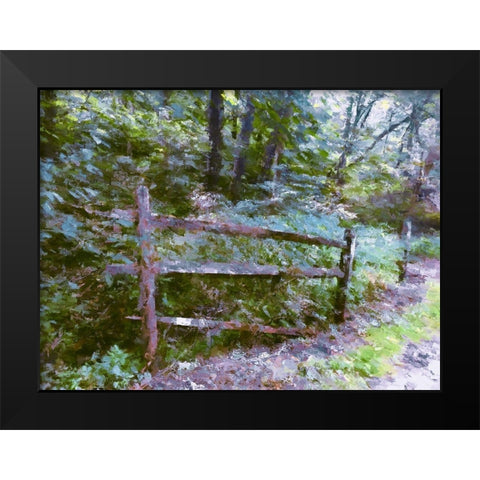 Abandoned Fence Black Modern Wood Framed Art Print by Curinga, Kim