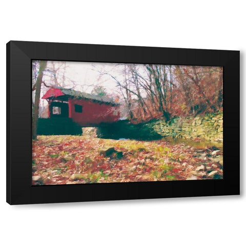 Henry Bridge Black Modern Wood Framed Art Print by Curinga, Kim