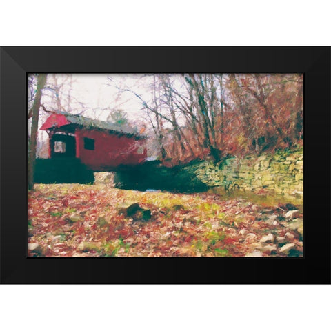 Henry Bridge Black Modern Wood Framed Art Print by Curinga, Kim