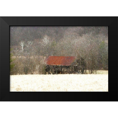 Mingo Barn Black Modern Wood Framed Art Print by Curinga, Kim