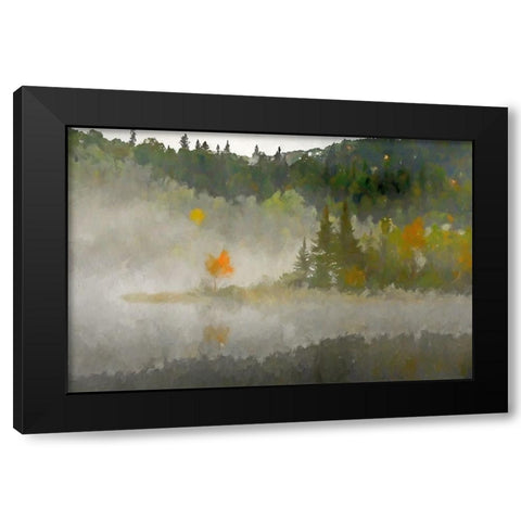 Misty Isle Black Modern Wood Framed Art Print with Double Matting by Curinga, Kim