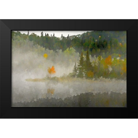 Misty Isle Black Modern Wood Framed Art Print by Curinga, Kim