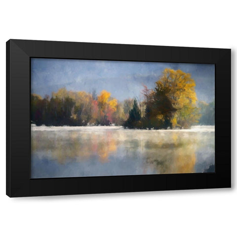 Lake Colors Black Modern Wood Framed Art Print by Curinga, Kim
