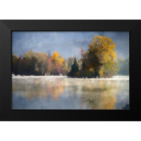 Lake Colors Black Modern Wood Framed Art Print by Curinga, Kim