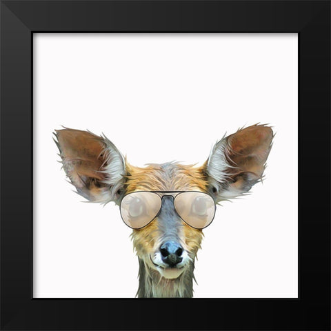 Daring DeerÂ  Black Modern Wood Framed Art Print by Curinga, Kim