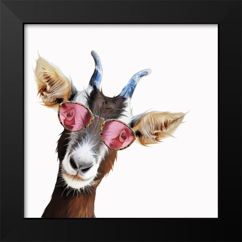 Goofy GoatÂ  Black Modern Wood Framed Art Print by Curinga, Kim