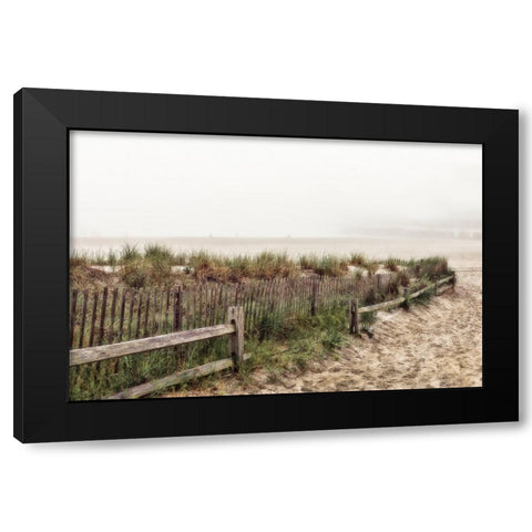 Atlantic City Beach I Black Modern Wood Framed Art Print with Double Matting by Kearney, Franklin J.