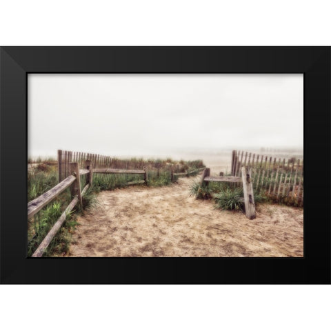 Atlantic City Beach II  Black Modern Wood Framed Art Print by Kearney, Franklin J.