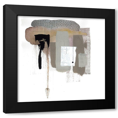 Dribble Black Modern Wood Framed Art Print by Rupe, Kim