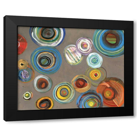 Neutral Circles I Black Modern Wood Framed Art Print by Kulig, Darlene