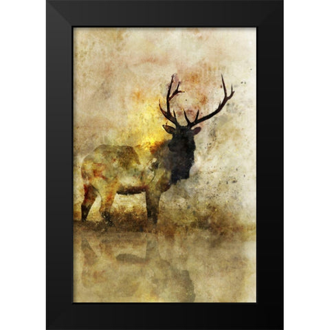 Calm Deer I Black Modern Wood Framed Art Print by Roko, Ken