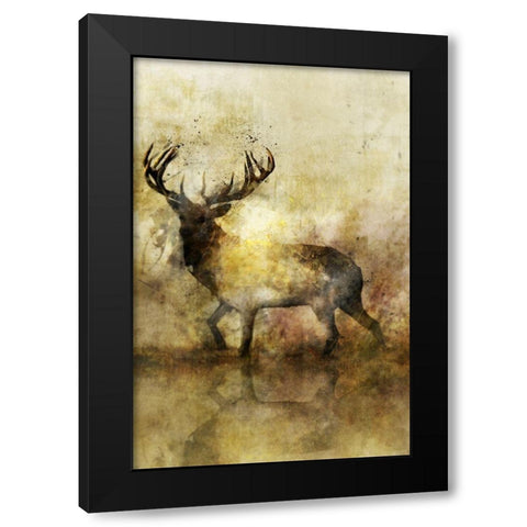 Calm Deer II Black Modern Wood Framed Art Print with Double Matting by Roko, Ken