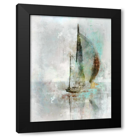 Sailboat II Black Modern Wood Framed Art Print with Double Matting by Roko, Ken