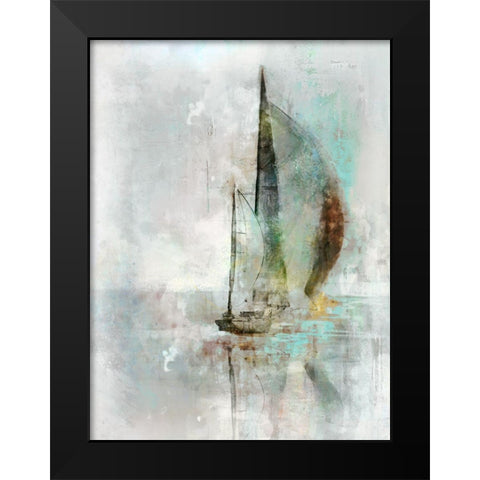 Sailboat II Black Modern Wood Framed Art Print by Roko, Ken